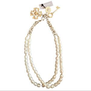 CHICO’S Cold Pearl Choker Necklace